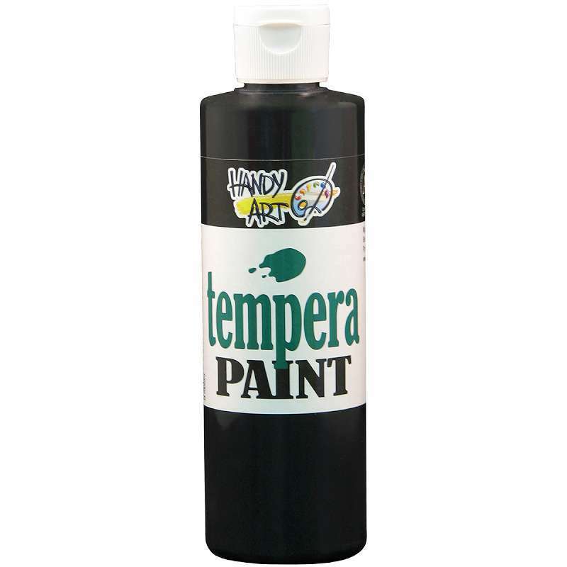 Handy Art Tempera Paint 8oz Black 075176104746