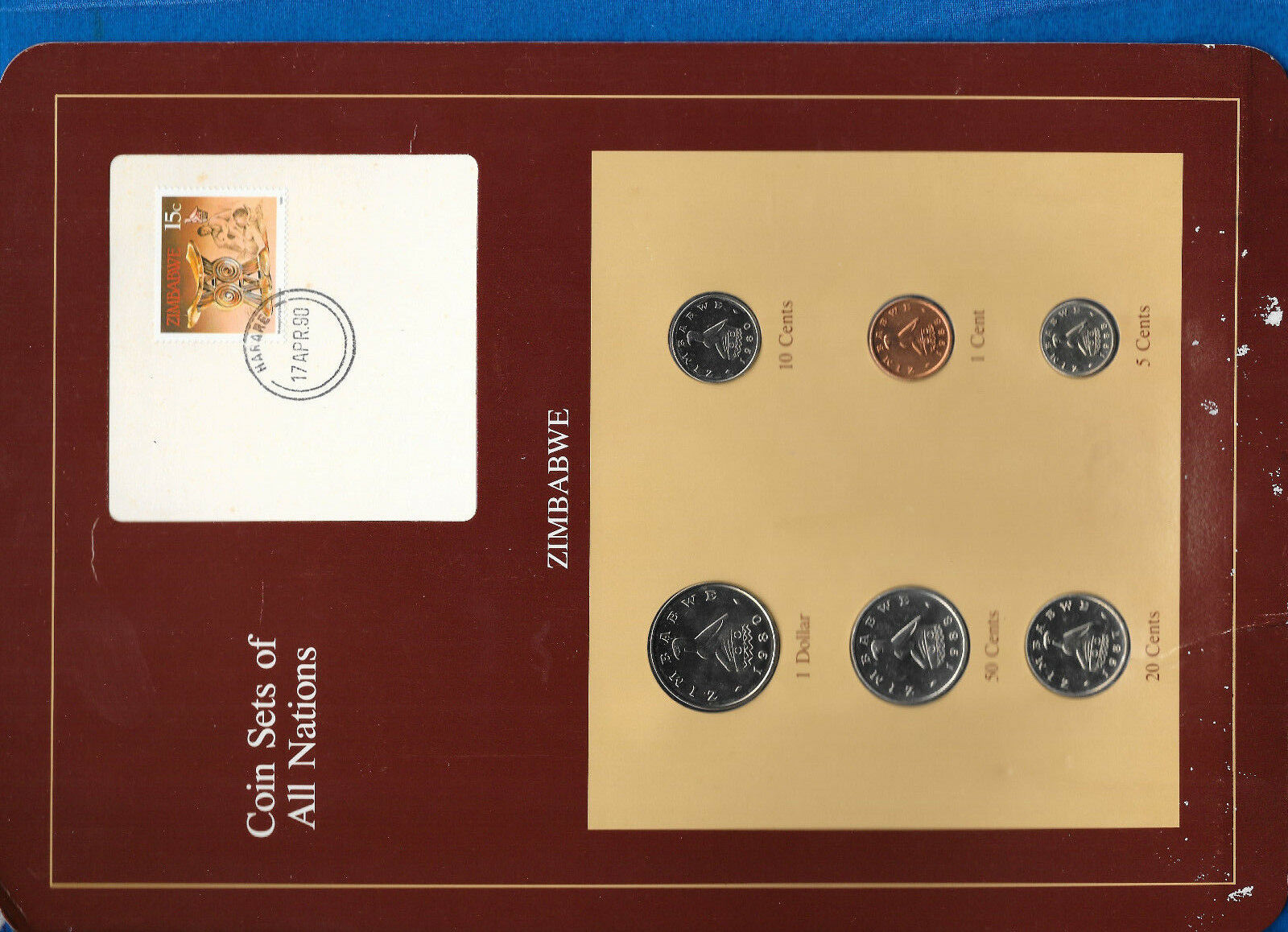 Coin Sets Of All Nations Zimbabwe 1980-1988 Unc 50 Cents 1988