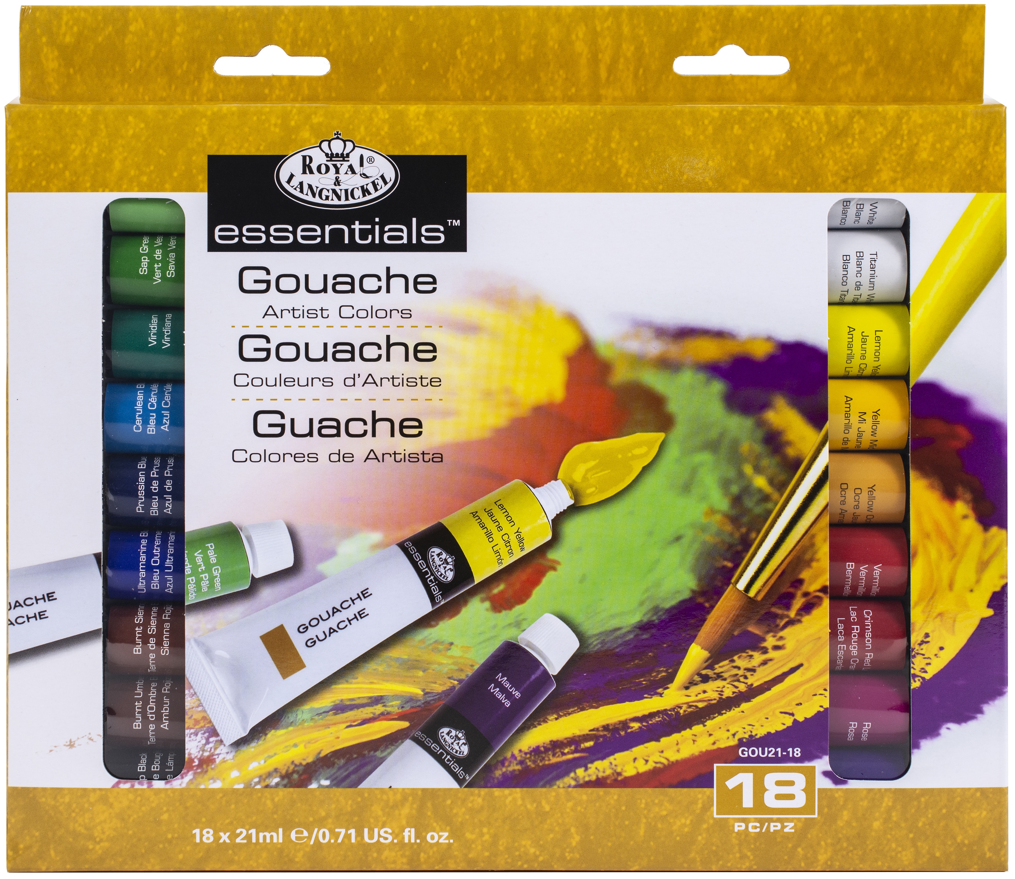 Royal &amp; Langnickel(r) Essentials(tm) Gouche Paint 21ml-18/pkg