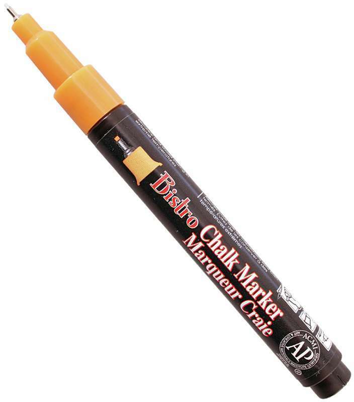 Bistro Chalk Marker Extra Fine Tip Fluorescent Orange 028617485706