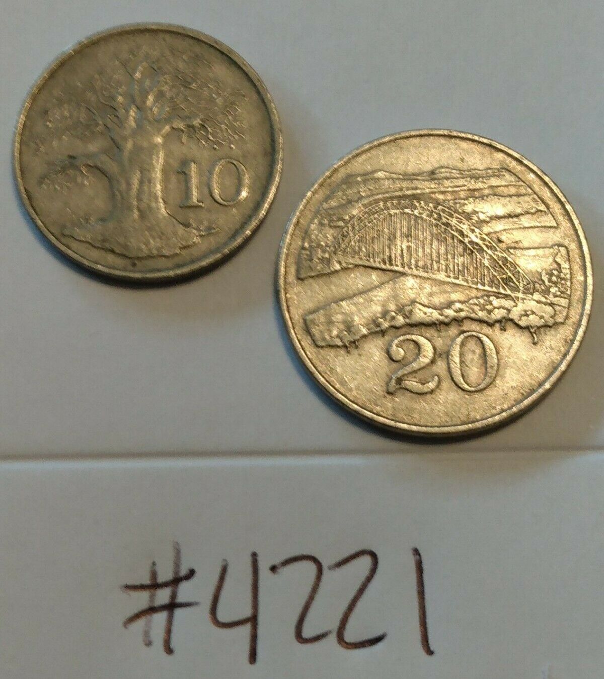🇿🇼🇿🇼🇿🇼 1980 Zimbabwe 10 & 20 Cents Coin 🇿🇼🇿🇼🇿🇼