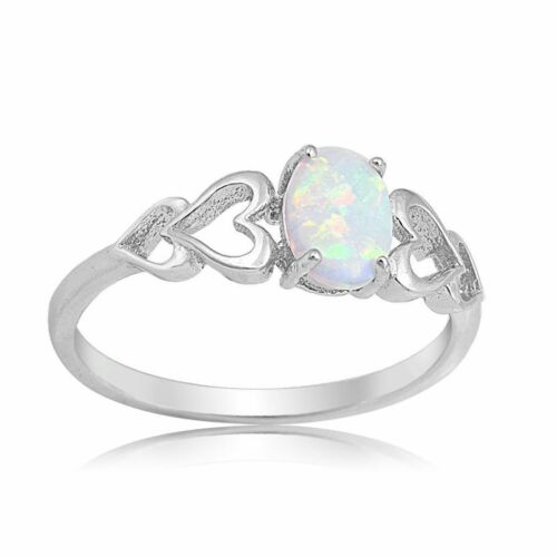 Fire Opal Ring In 925  Sterling Silver Gemstone Jewelry Ring Size 6 7 8 9