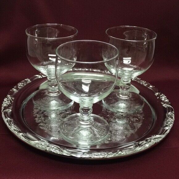 3 Wine Goblet Brandy Sniffer Glasses 16 Fluid Oz