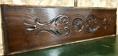 Flower Scroll Leaves Wood Carving Pediment Antique French Architectural Salvage